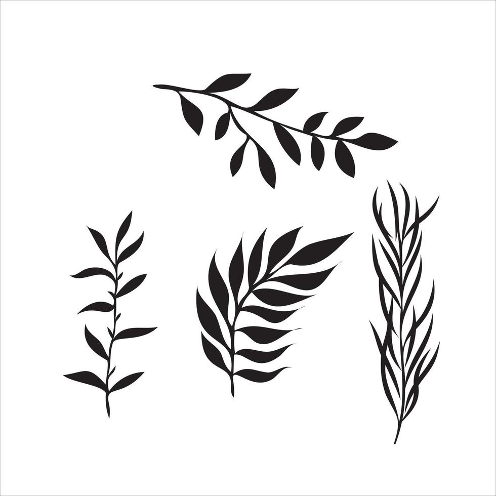 twig flower vector sketch
