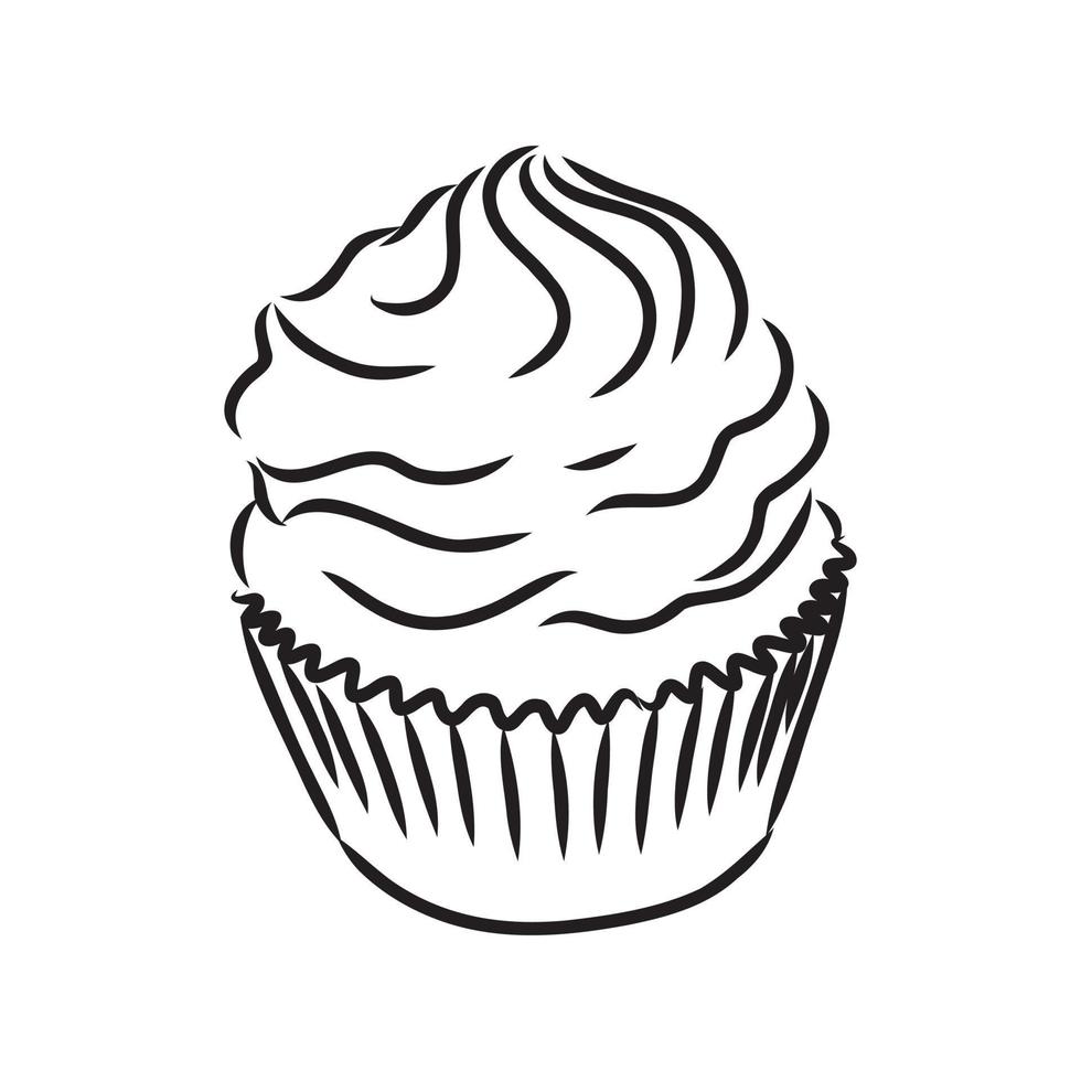 cupcake vector sketch