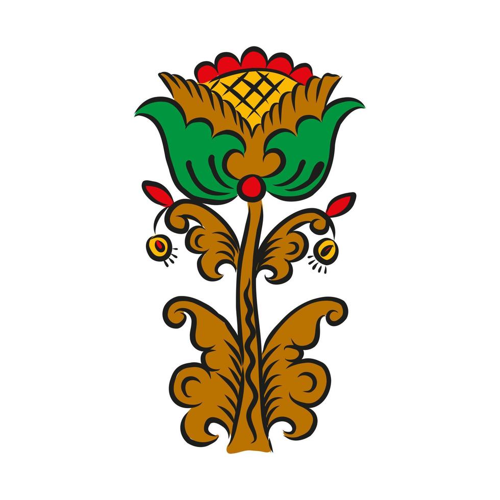 Slavic element folk style vector
