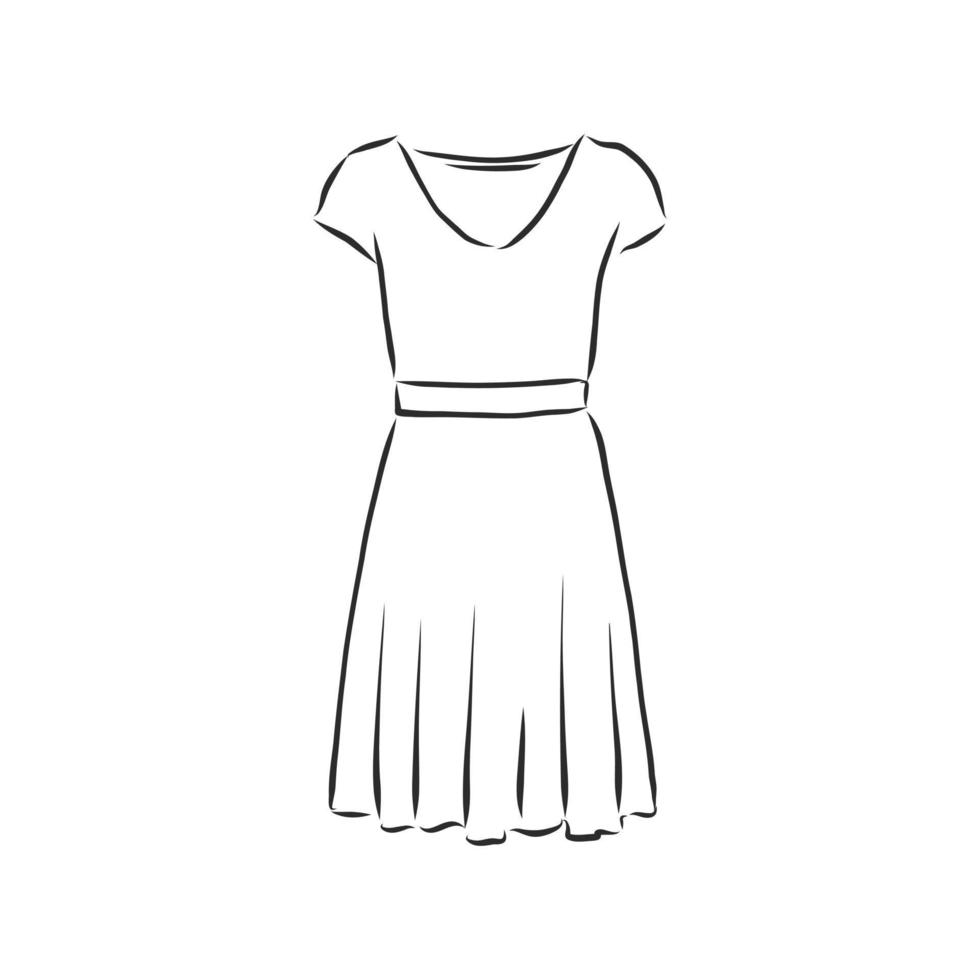 vestido de dibujo vectorial vector