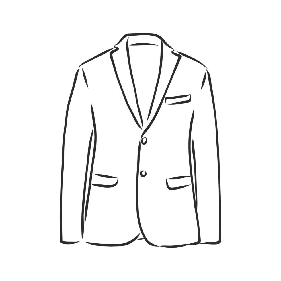 bosquejo del vector de la chaqueta del traje