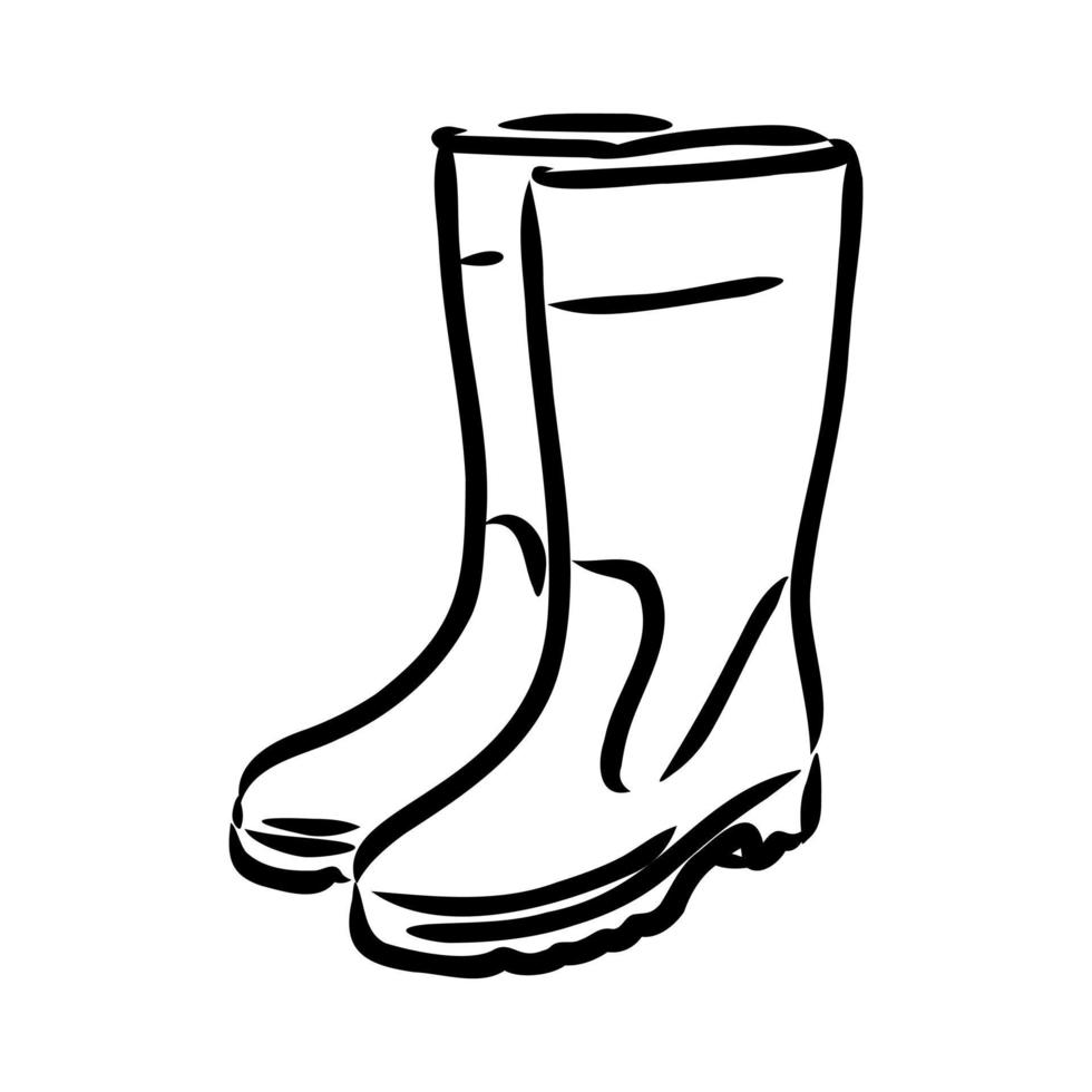 rubber boots vector sketch 7308470 Vector Art at Vecteezy