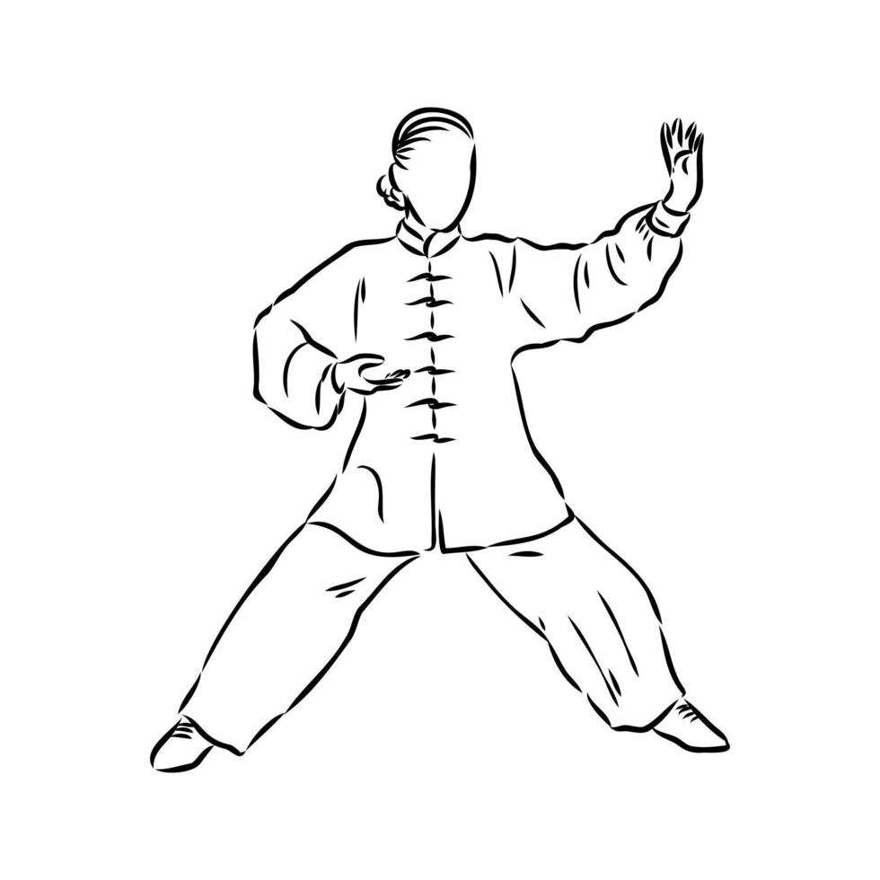 qigong vector sketch