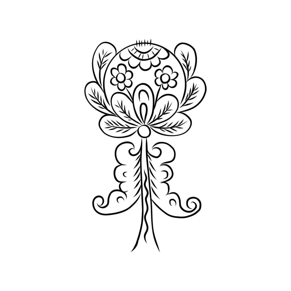 Slavic element folk style vector