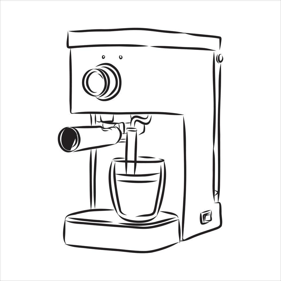 dibujo vectorial de la cafetera vector