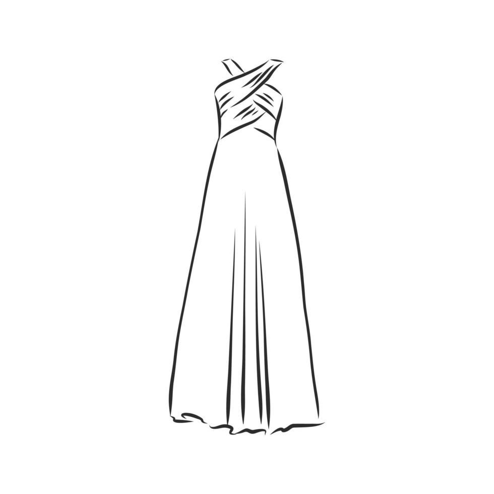 dress vector sketch 7308563 Vector Art at Vecteezy