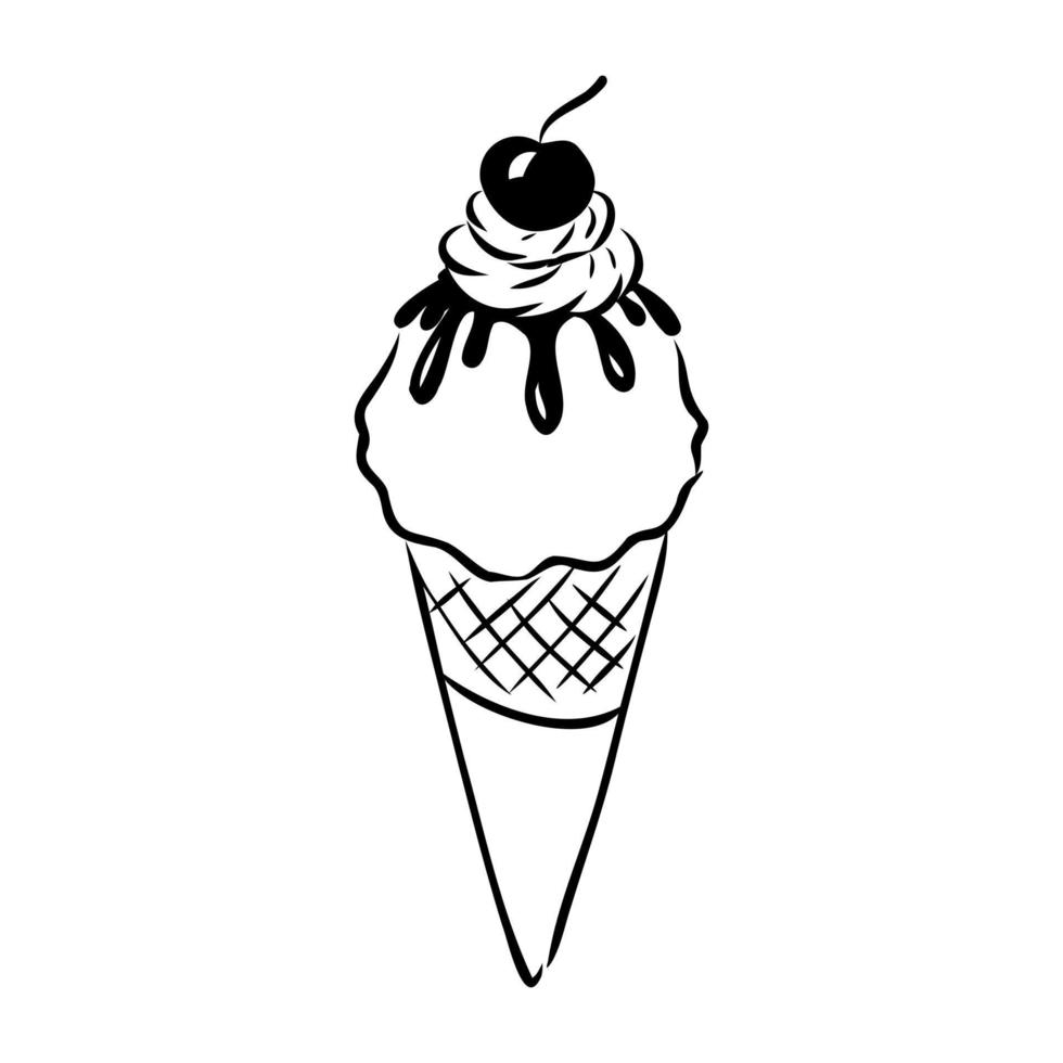 dibujo vectorial de helado vector