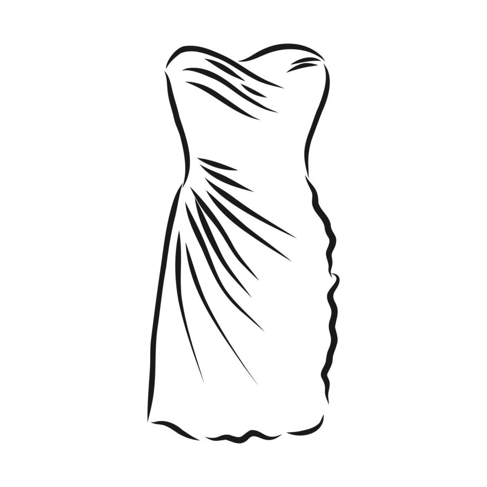 vestido de dibujo vectorial vector