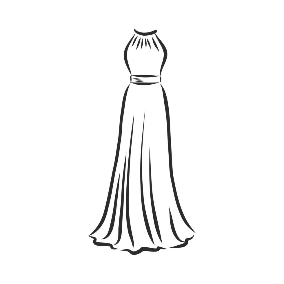 vestido de dibujo vectorial vector