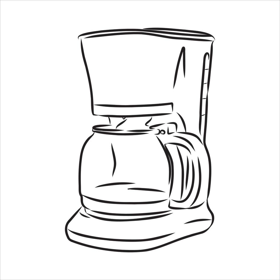 coffee maker vector sketch 7308670 Vector Art at Vecteezy