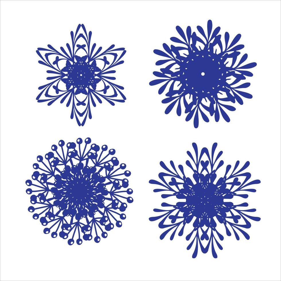 snowflake rosette vector sketch