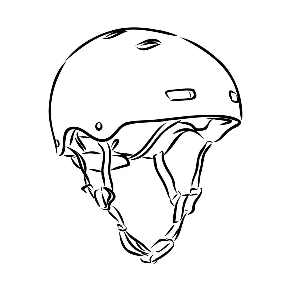 bosquejo del vector del casco de la motocicleta