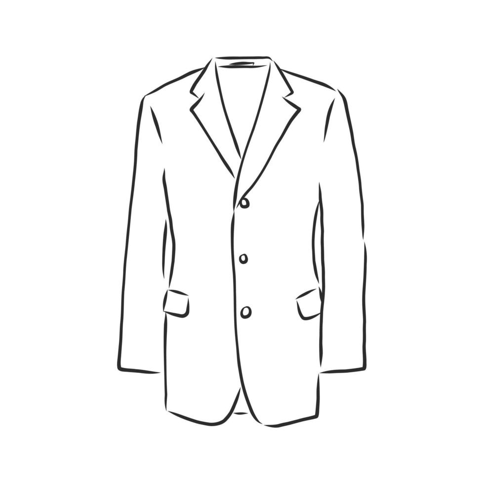 bosquejo del vector de la chaqueta del traje