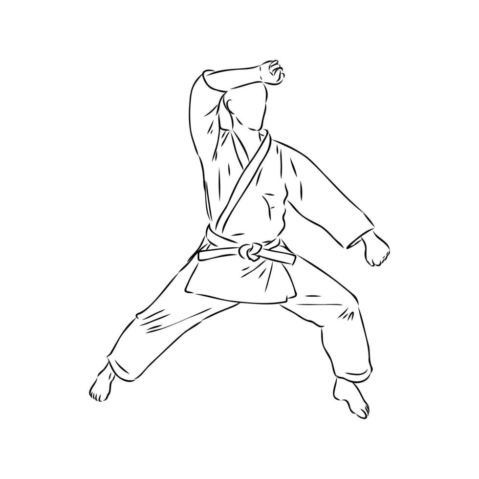 karate vector sketch