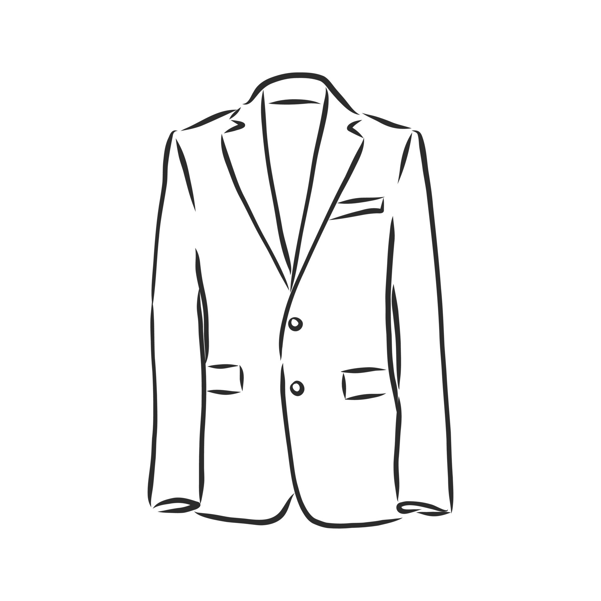 suit jacket vector sketch 7308797 Vector Art at Vecteezy