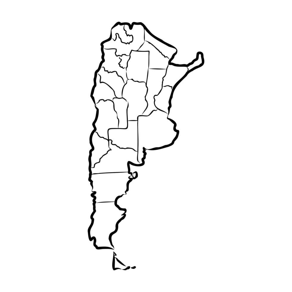 argentina map vector sketch