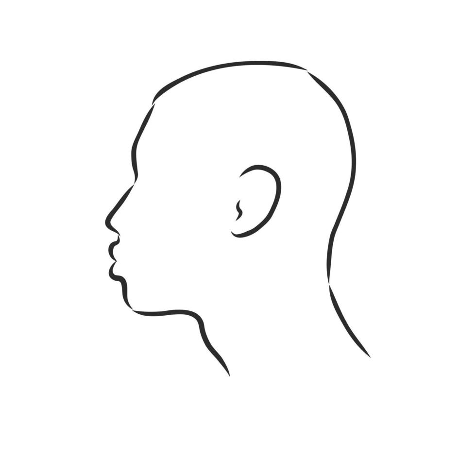 bosquejo del vector del perfil humano