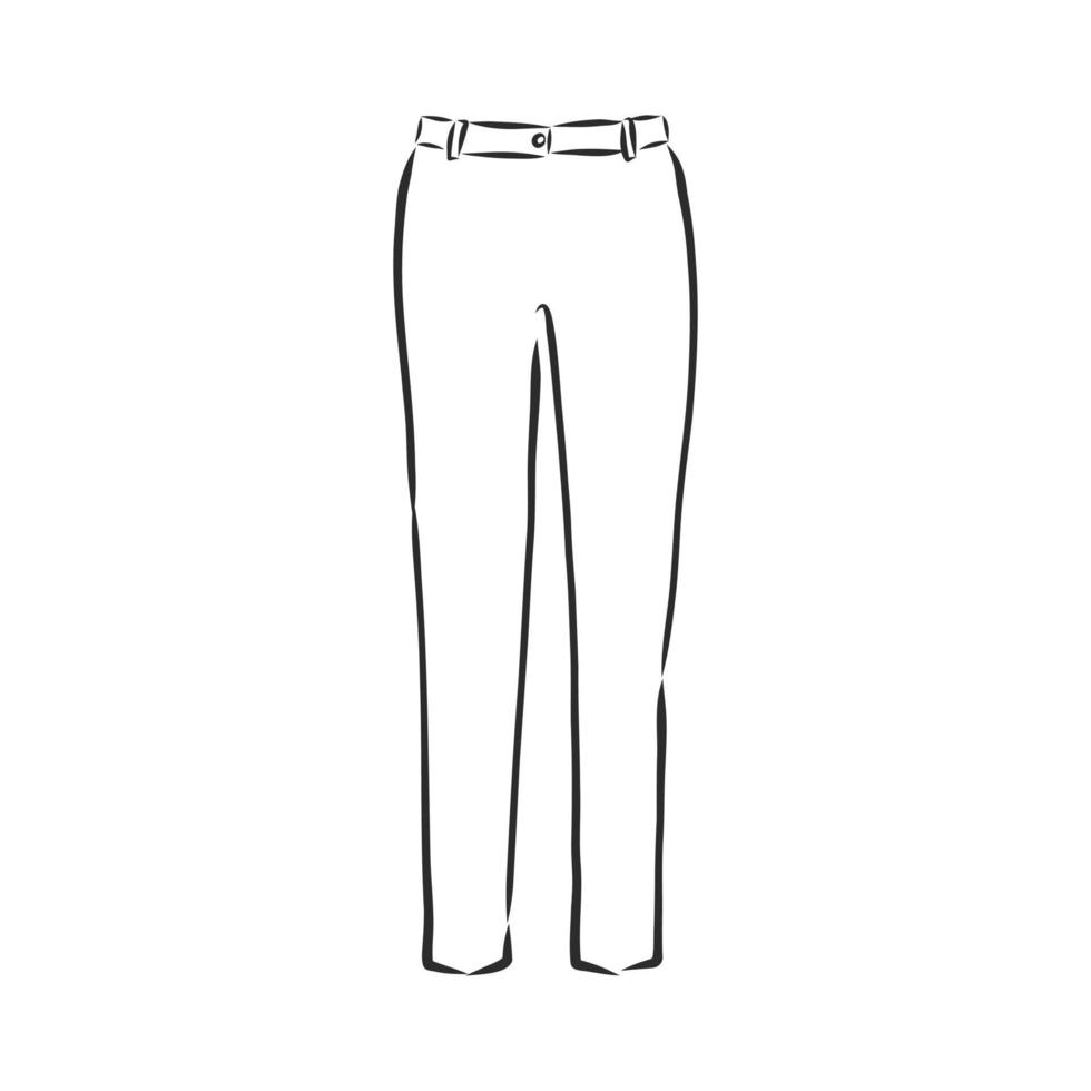 dibujo vectorial de pantalones vector