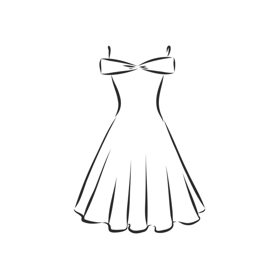 vestido de dibujo vectorial vector