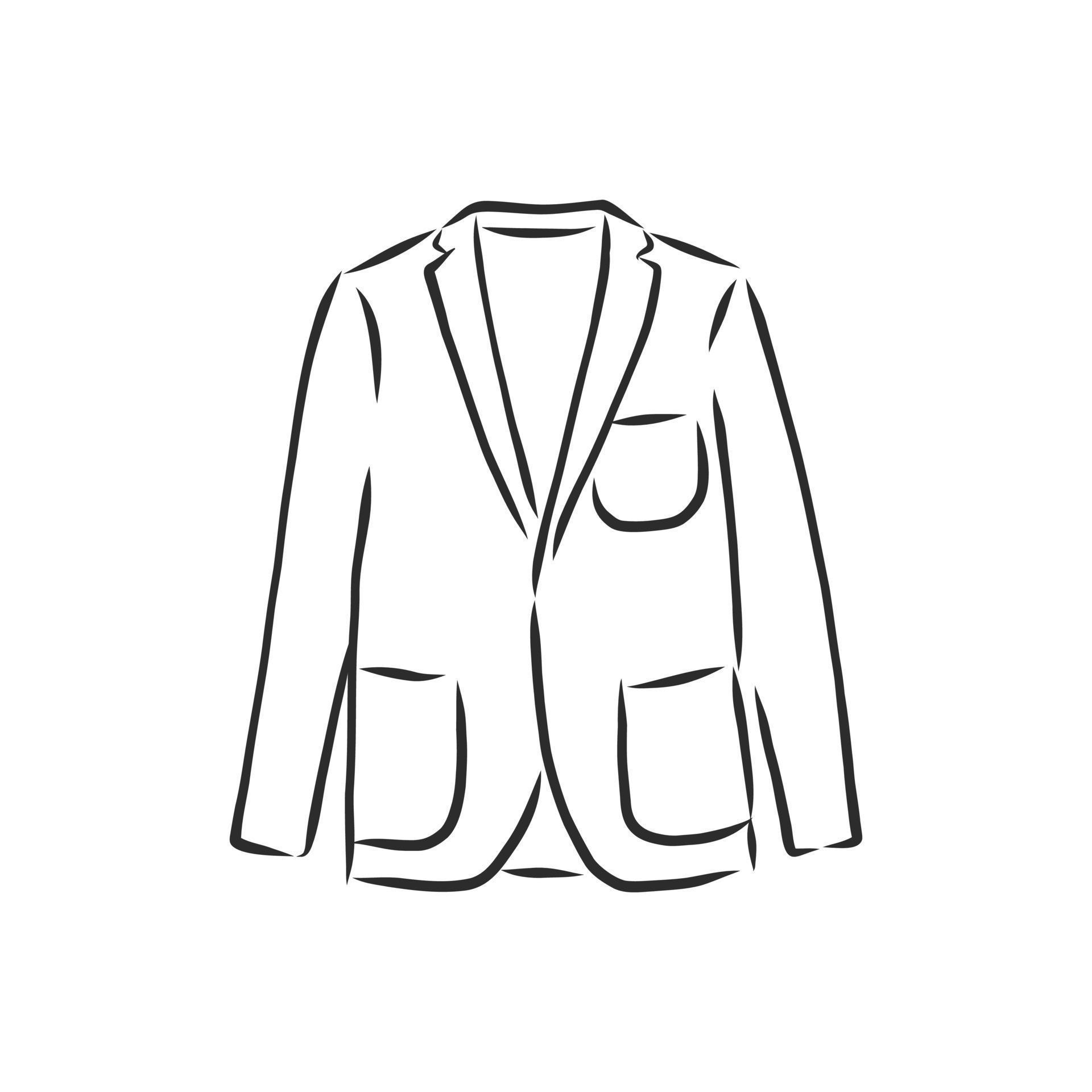 suit jacket vector sketch 7308854 Vector Art at Vecteezy