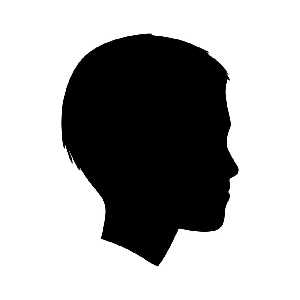 child profile vector sketch