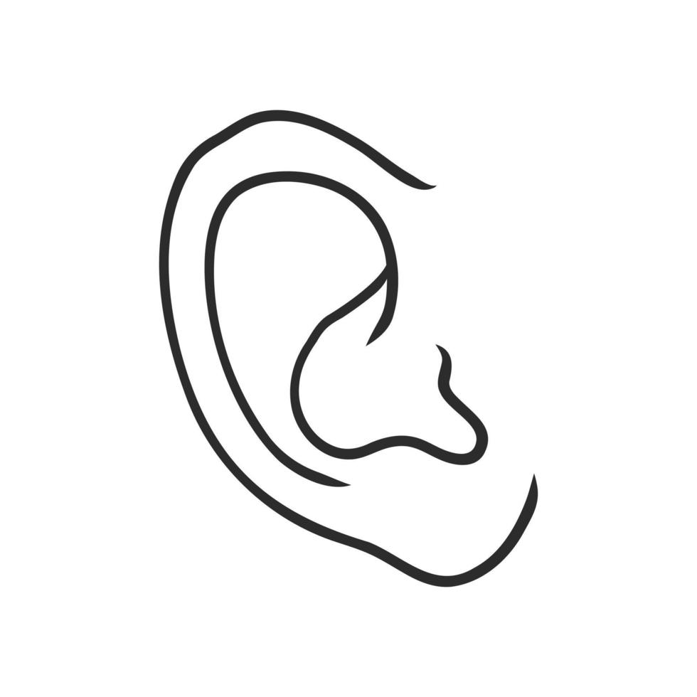 bosquejo del vector del oído humano