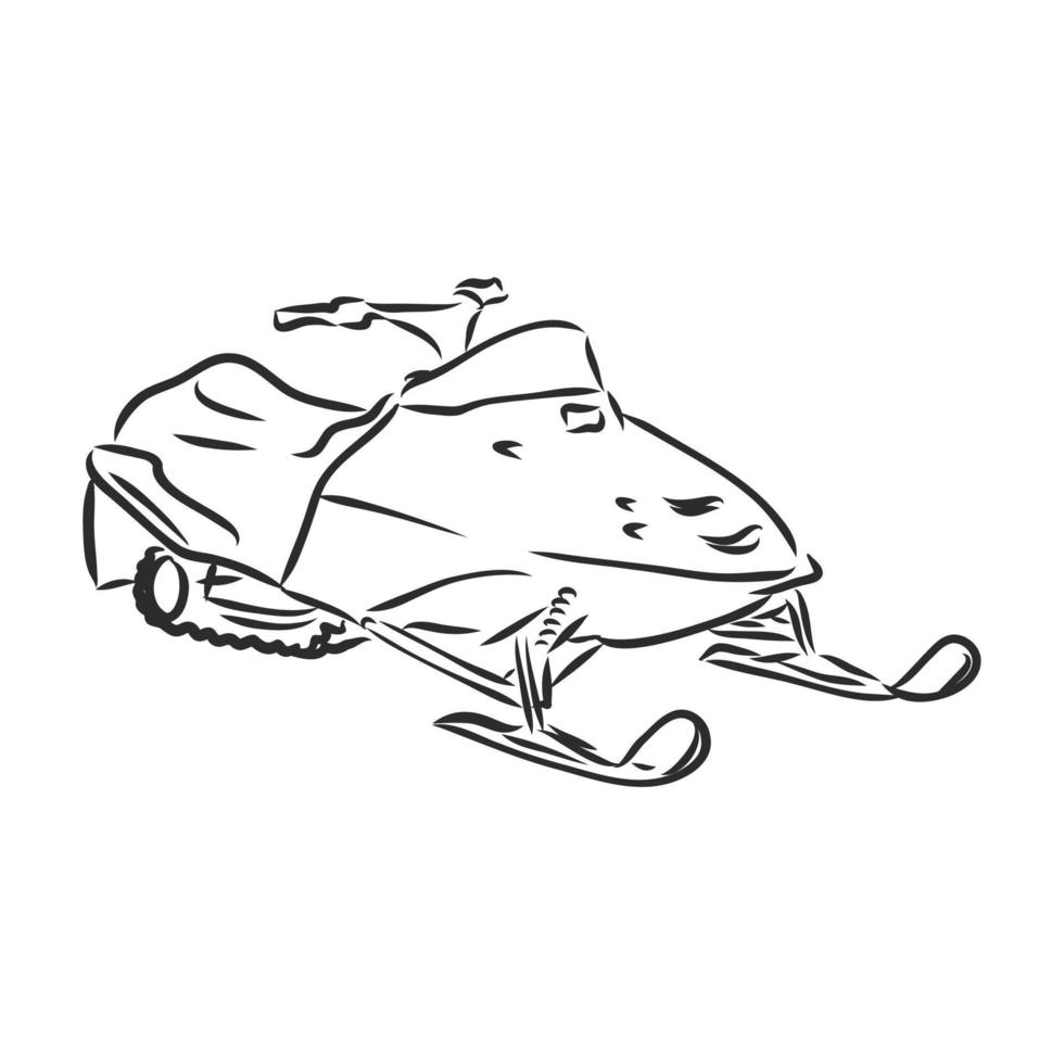 snowmobile vector sketch