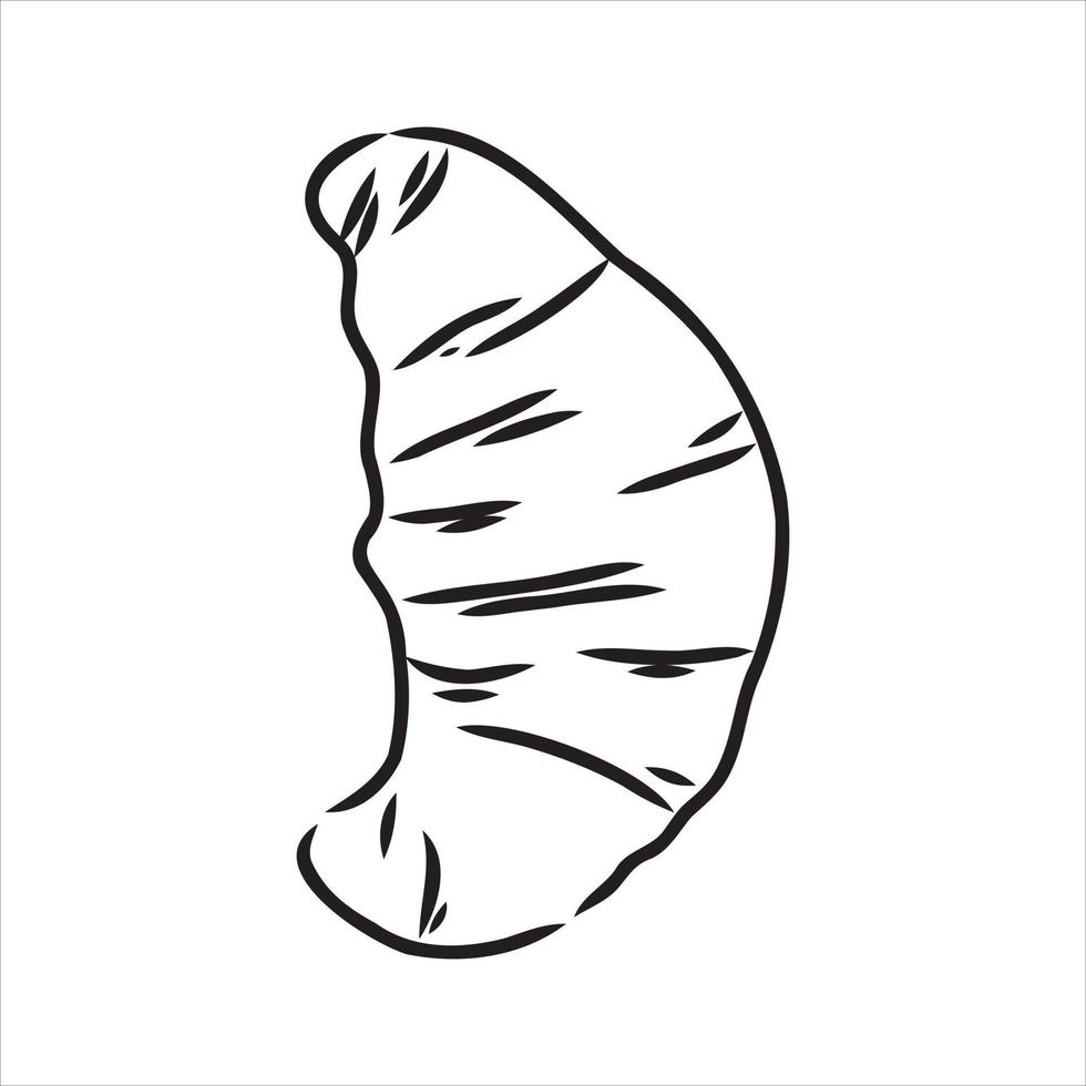croissant vector sketch