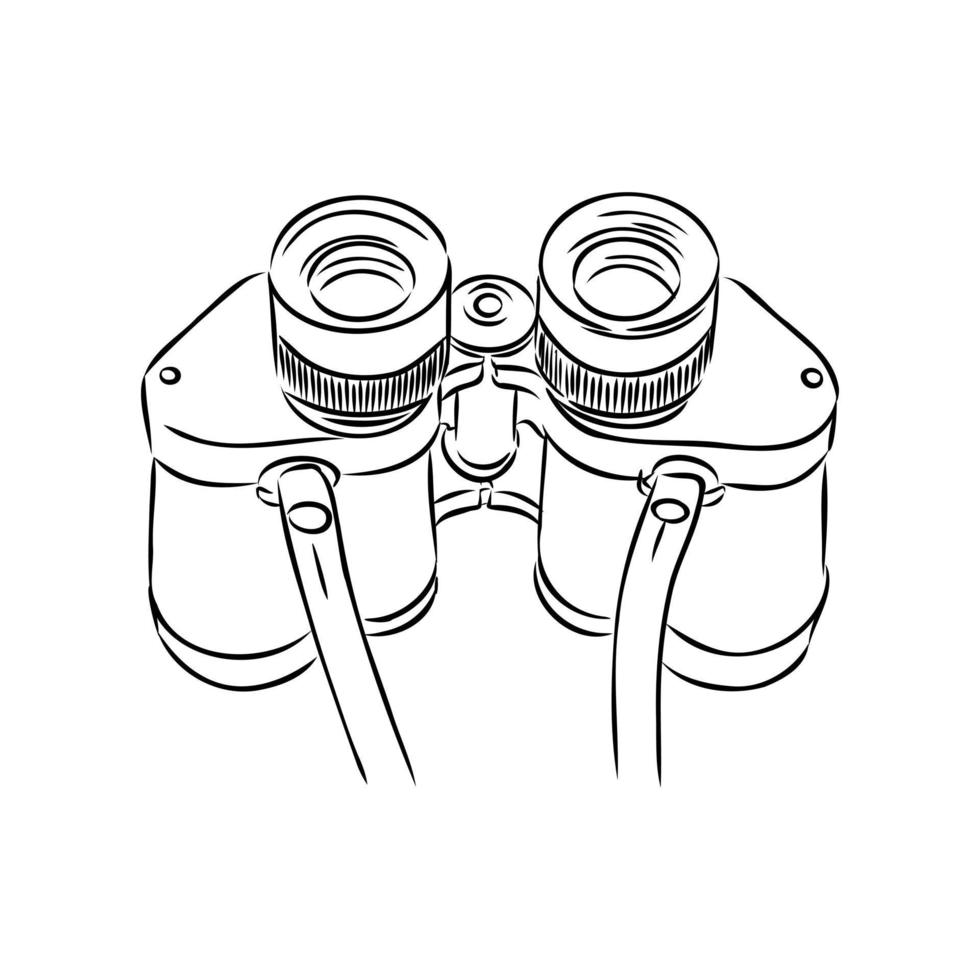 binoculars vector sketch