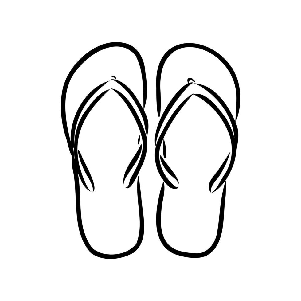 flip-flops vector sketch