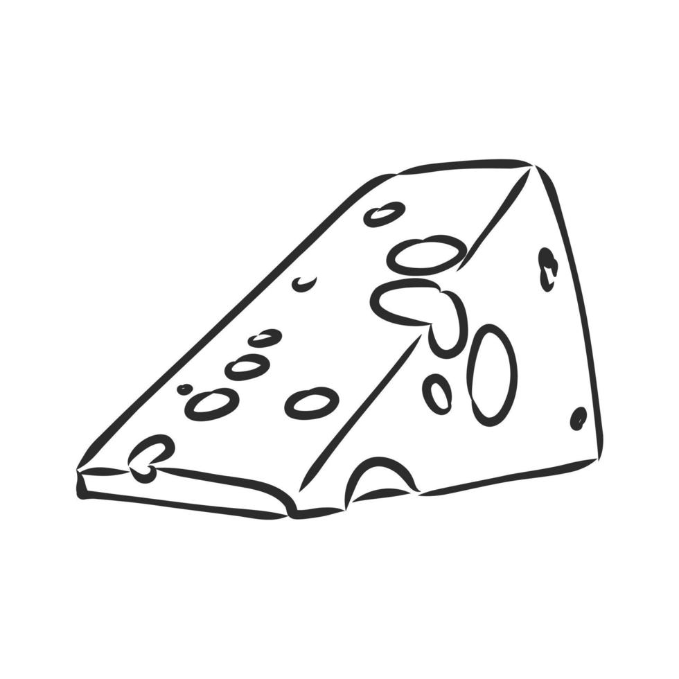 a piece of cheese vector sketch