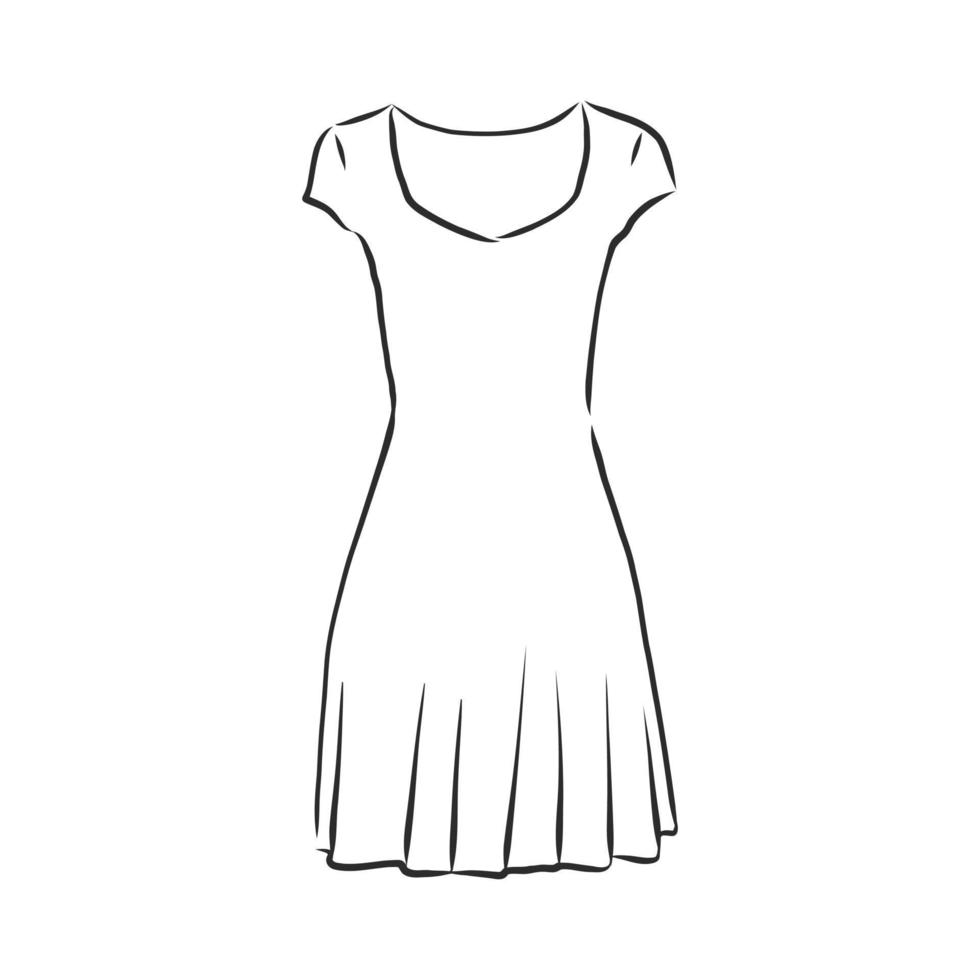 vestido de dibujo vectorial vector