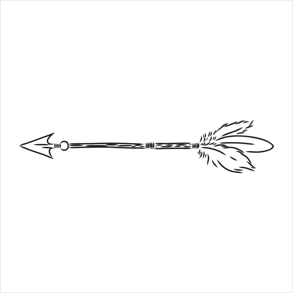 boho arrow vector sketch