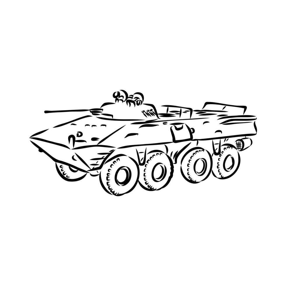 armored car vector sketch