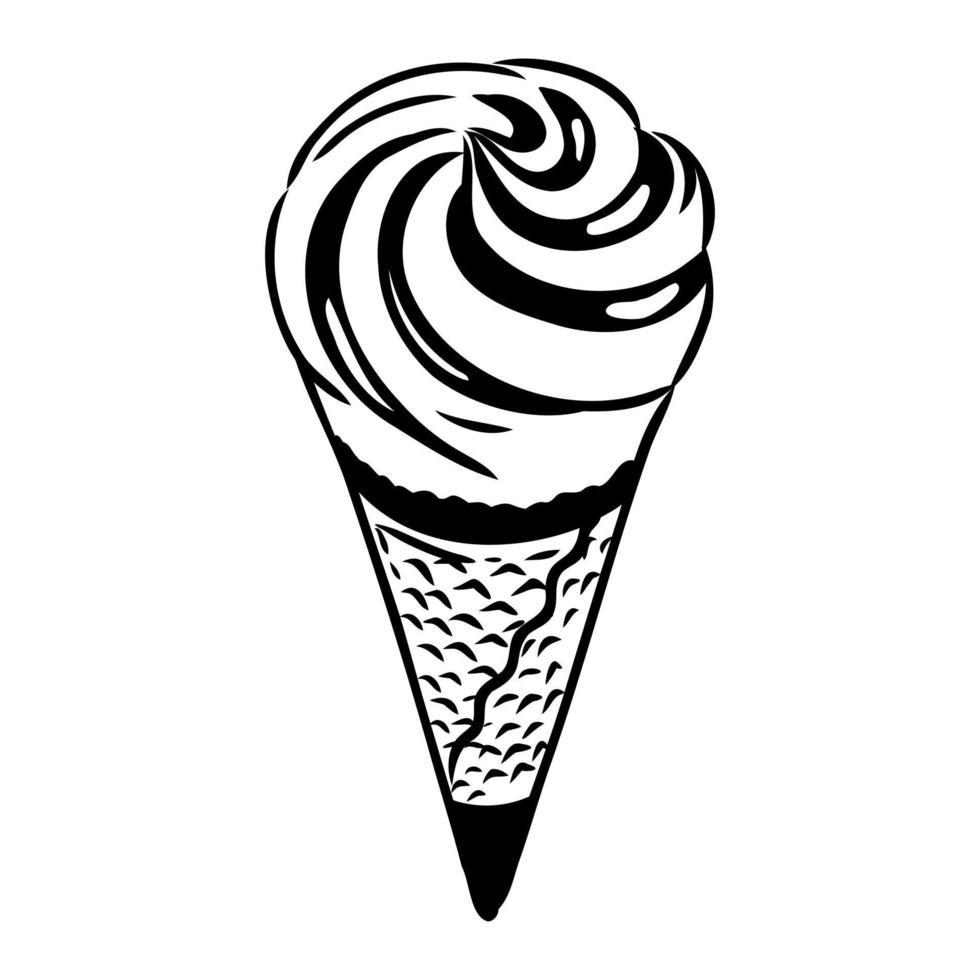 dibujo vectorial de helado vector