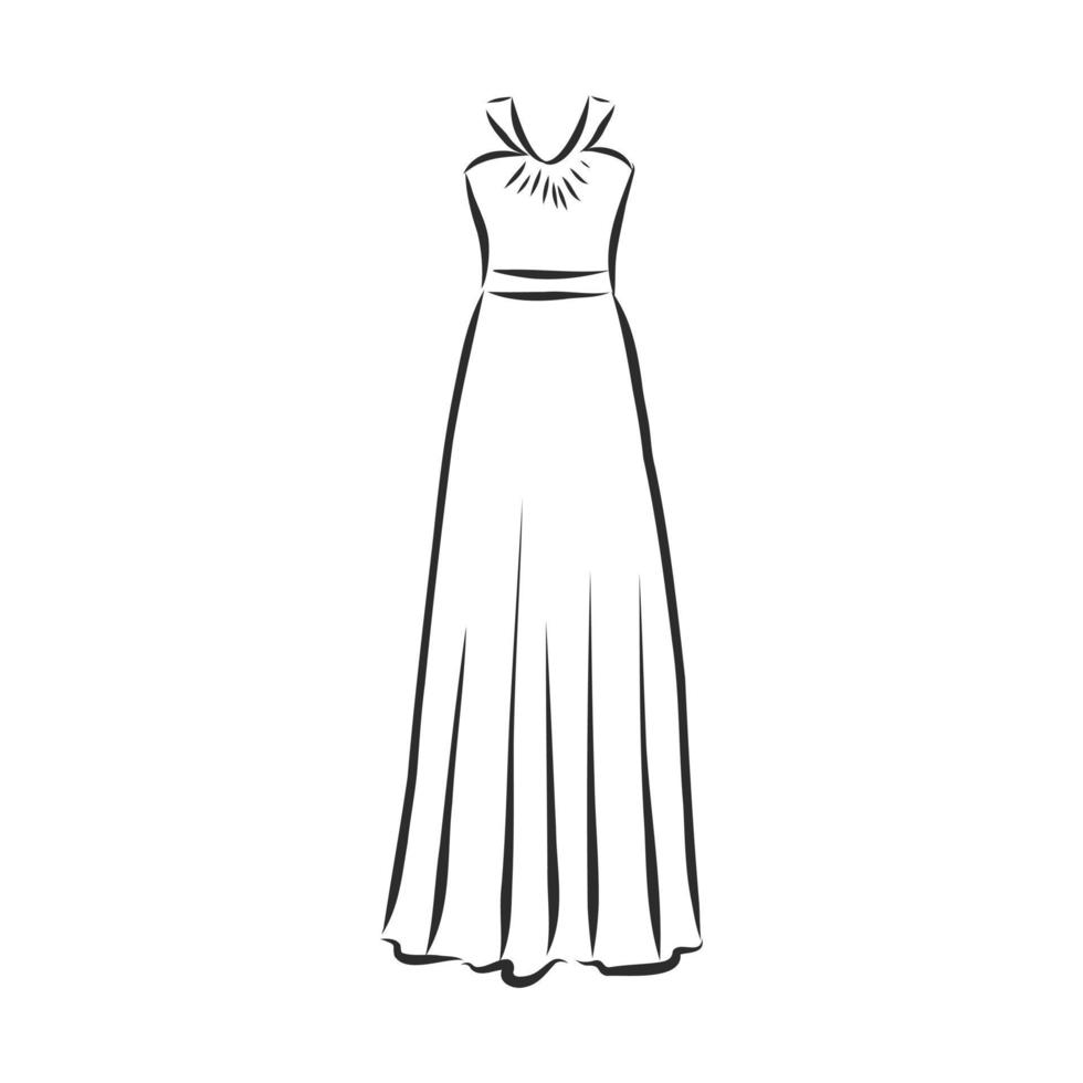 vestido de dibujo vectorial vector