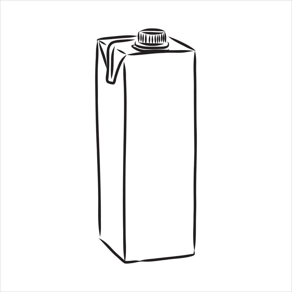 pack of milk vector sketch