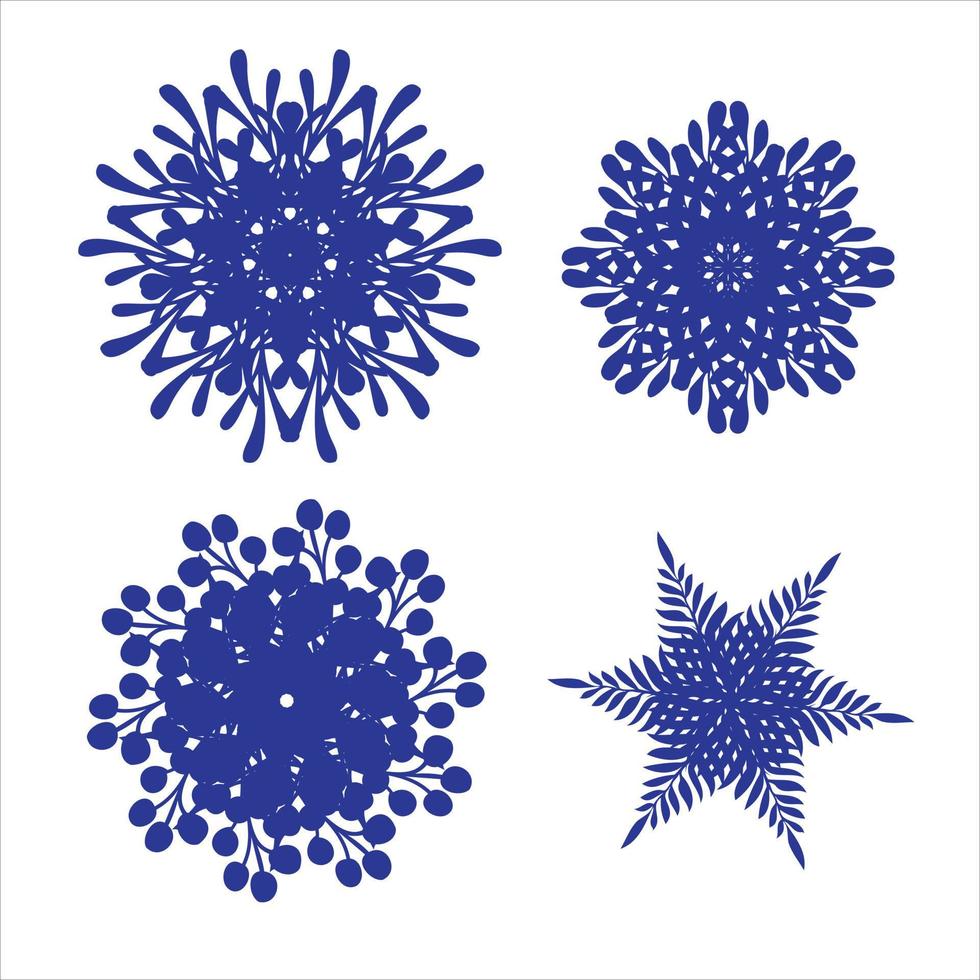 snowflake rosette vector sketch