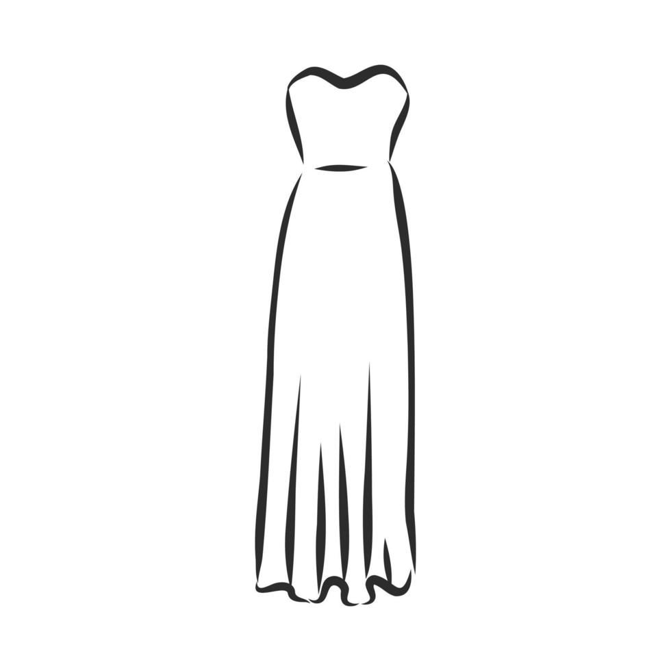 vestido de dibujo vectorial vector