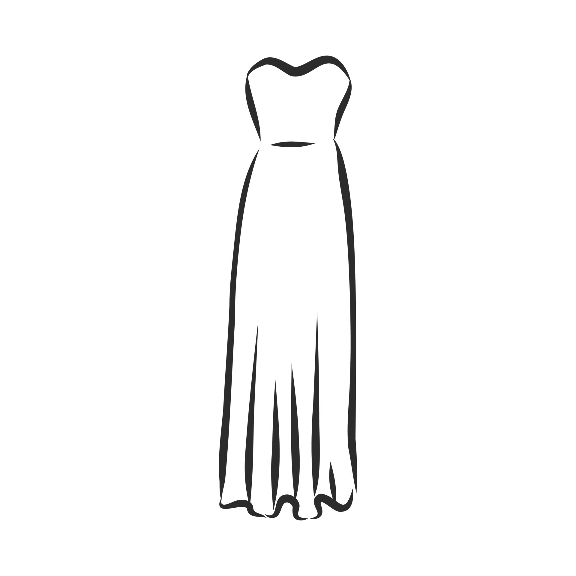 dress vector sketch 7309086 Vector Art at Vecteezy