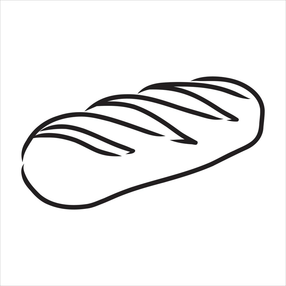 loaf of bread vector sketch