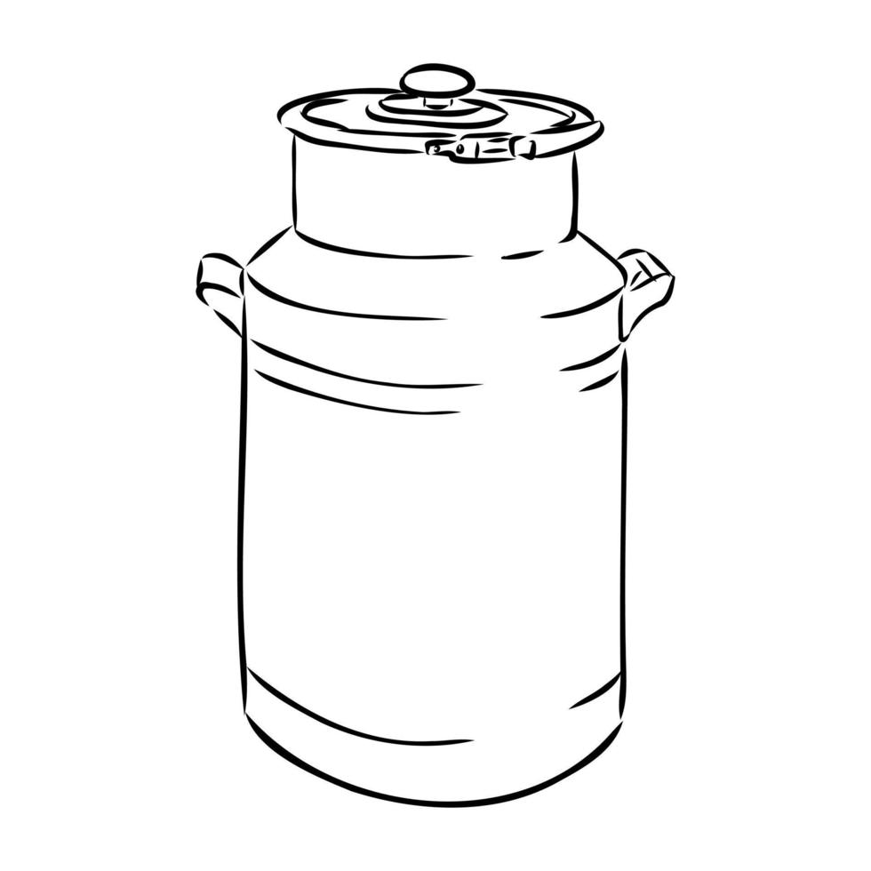 bosquejo del vector de la lata de leche