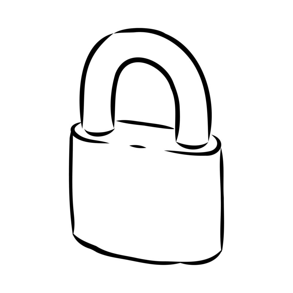 padlock vector sketch