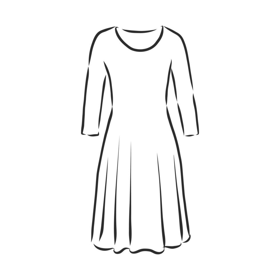 vestido de dibujo vectorial vector