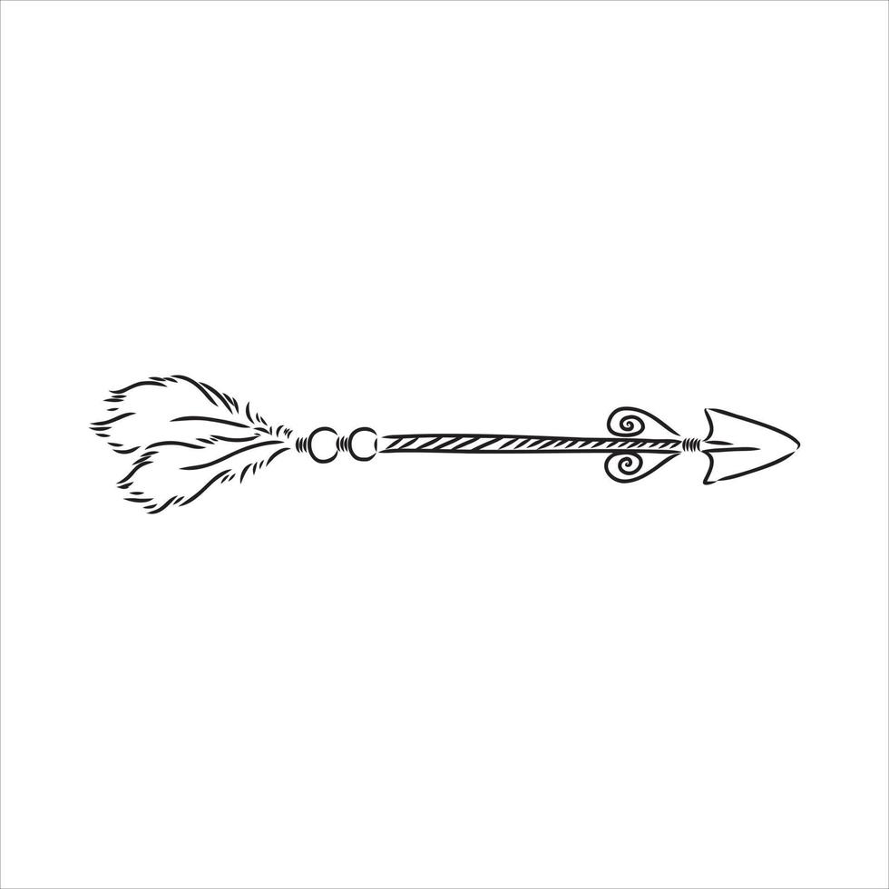 boho arrow vector sketch