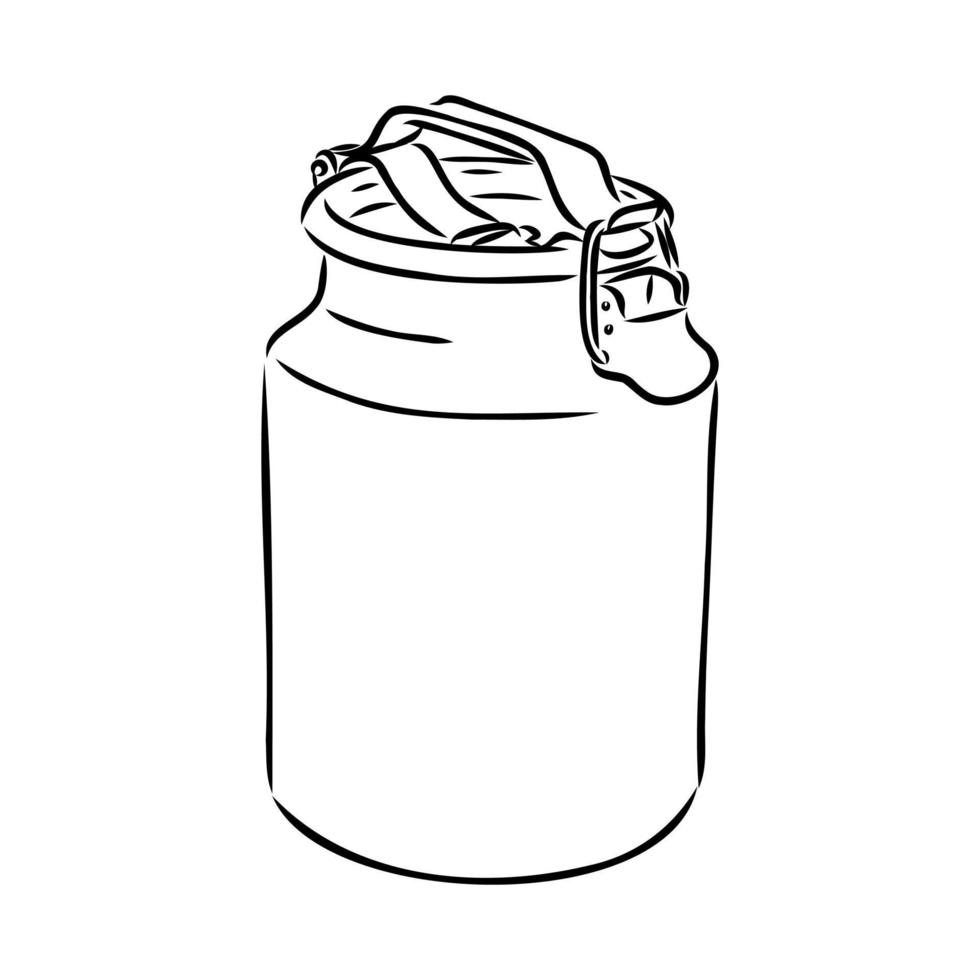 milk can vector sketch