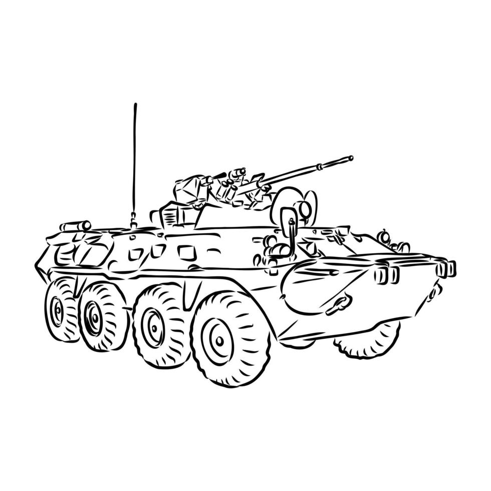 armored car vector sketch
