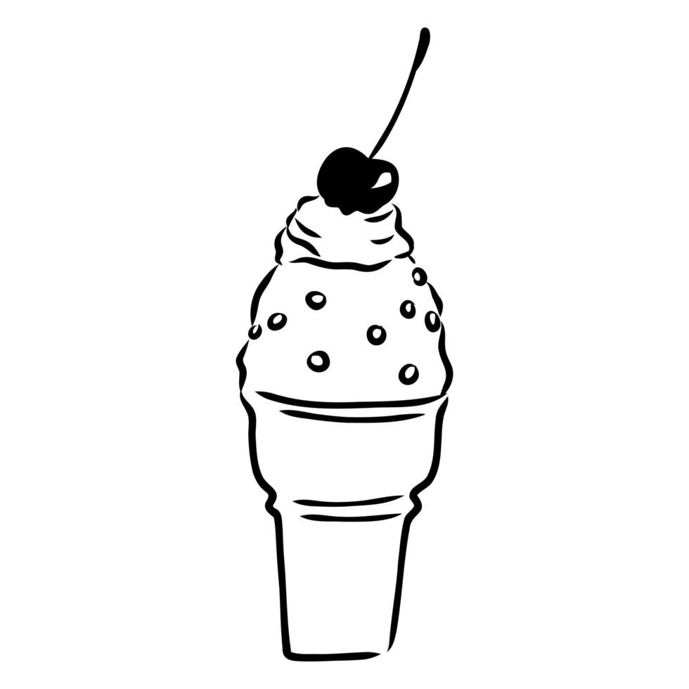 dibujo vectorial de helado vector