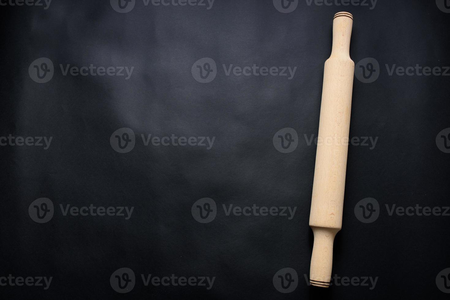 Baking background with copy space on black surface for your text. Top view. photo