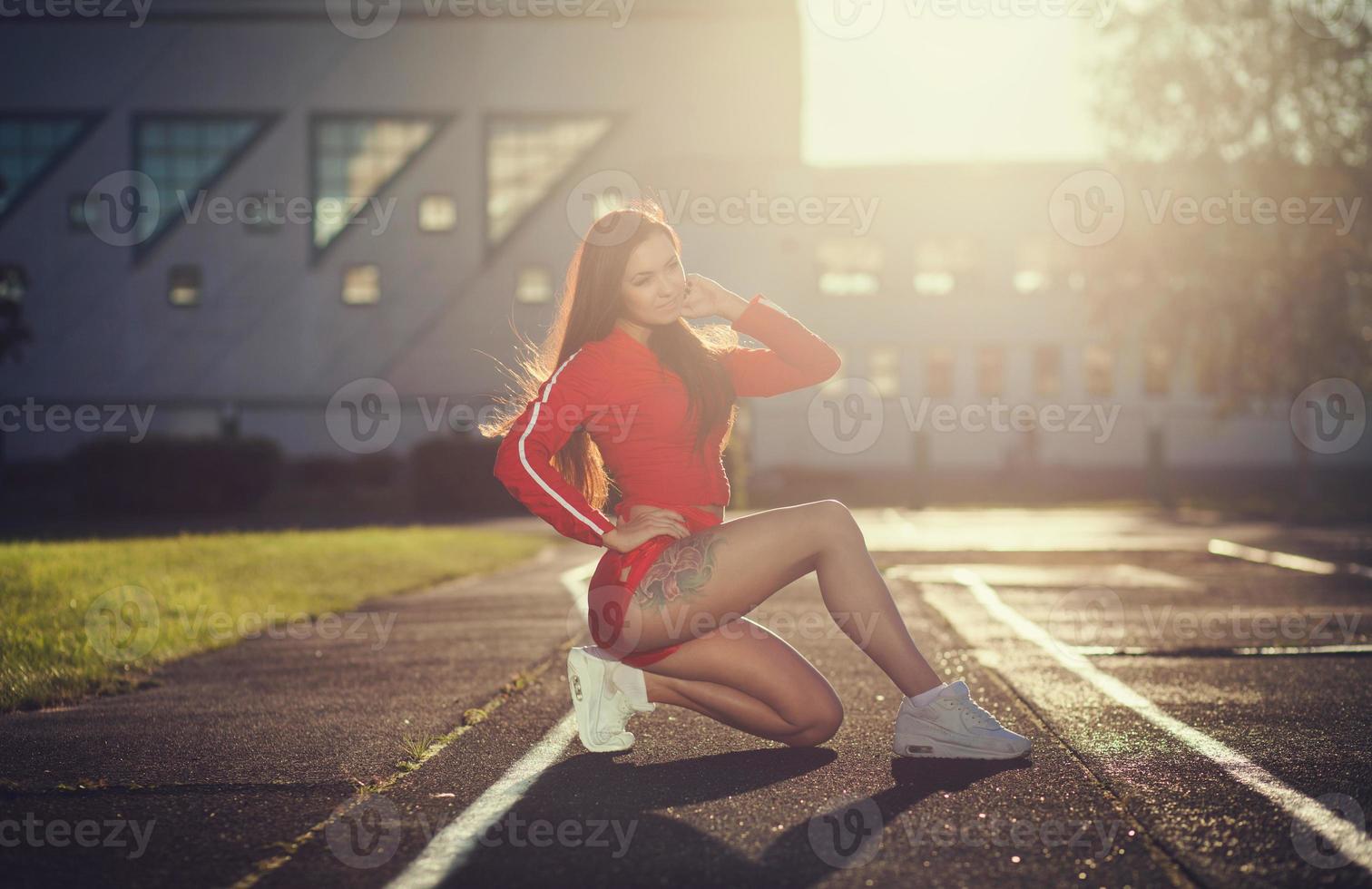 Sports woman posing photo